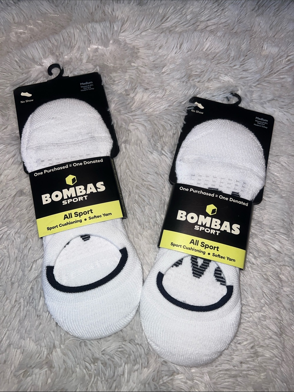 Two Pair BOMBAS SPORT CUSHIONED NO SHOWS